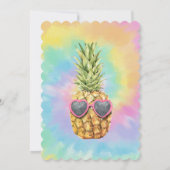 Invitation Tye-Dye Été Bébé Fille Pineapple Frais (Dos)