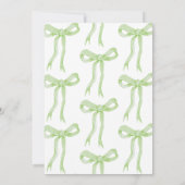 Invitation Tying Knot Bridal Brunch Fête des mariées verte (Dos)