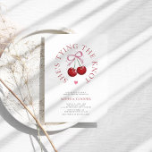 Invitation Tying Knot Chic Modern Cherry Fête des mariées