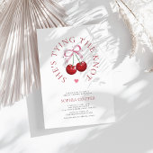 Invitation Tying Knot Chic Modern Cherry Fête des mariées