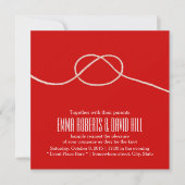Invitation Tying Love Big Red Mariage (Devant)