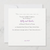 Invitation "Tying the Knot" avec Pastel Hearts (Dos)