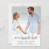 Invitation Tying The Knot Wedding Enregistrer La Date Photo (Devant)