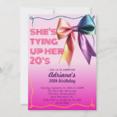 Invitation Tying Up Her 20s Retro 90s 30e anniversaire (Devant)