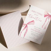 Invitation Tying Up Her Twenties Coquette Bow 30th Birthday