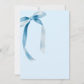 Invitation Tying Up My 20s Chic Blue Bow 30th Birthday Party (Dos)