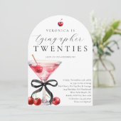 Invitation Tying Up My Twenties Cherry Martini 30e anniversai (Debout devant)