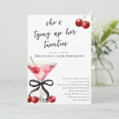 Invitation Tying Up My Twenties Cherry Martini 30e anniversai (Debout devant)