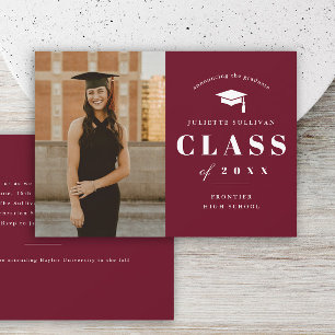 Invitation Type minimal de photo Partie de graduation