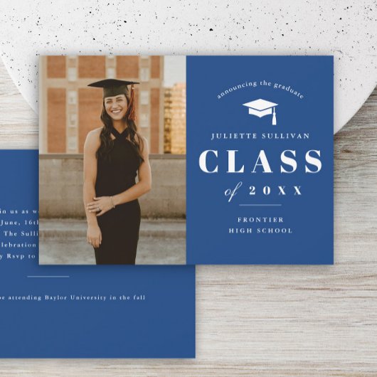 Invitation Type minimal de photo Partie de graduation