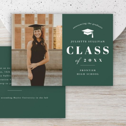 Invitation Type minimal de photo Partie de graduation