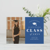 Invitation Type minimal de photo Partie de graduation (Debout devant)