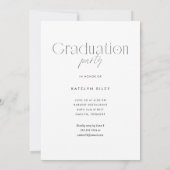 Invitation Type minimal moderne Diplômé 2 Photo Graduation (Dos)