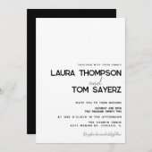 Invitation Type moderne Mariage simple à main (Devant / Derrière)