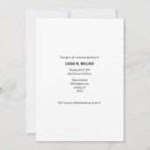 Invitation Type moderne Minimal Photo Graduation Party (Dos)