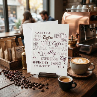 Invitation Types de boissons au café