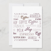 Invitation Types De Boissons De Café (Devant)