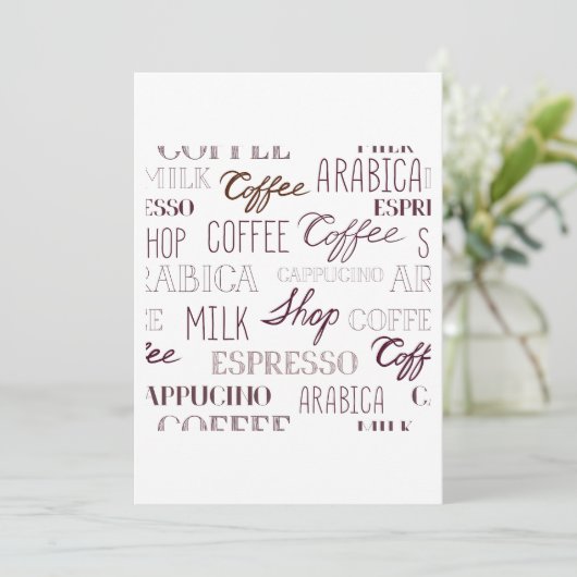 Invitation Types De Boissons De Café (Debout devant)
