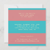 Invitation Typewriter Cute Retro Modern Personnalisée Party (Dos)