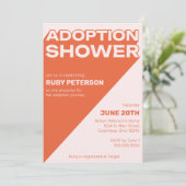 Invitation Typographie à la mode audacieuse Couleur Bloc d'ad (Debout devant)