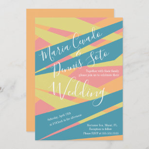 Invitation Typographie Abstraite en gras mariage