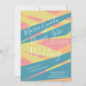 Invitation Typographie Abstraite Gras de Mariage  (Devant)