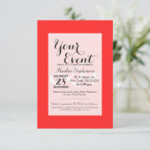 Invitation Typographie "Amour" tirée à la main simple (Debout devant)
