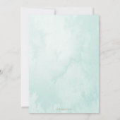 Invitation Typographie Aquarelle Sexe Révéler l'or vert (Dos)