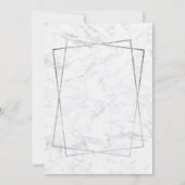 Invitation Typographie argentée moderne marbre Sweet 16 (Dos)