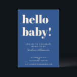 Invitation Typographie audacieuse Baby shower moderne bleu<br><div class="desc">Typographie audacieuse Bleu clair Baby shower moderne Invitation</div>