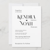 Invitation Typographie audacieuse moderne tout en un mariage (Devant)