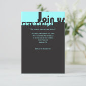 Invitation TYPOGRAPHIE Bar Bat mitzvah Party Neon (Debout devant)