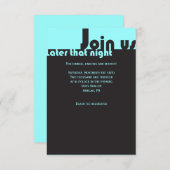 Invitation TYPOGRAPHIE Bar Bat mitzvah Party Neon (Devant / Derrière)