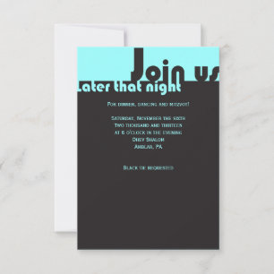 Invitation TYPOGRAPHIE Bar Bat mitzvah Party Neon
