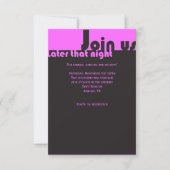 Invitation TYPOGRAPHIE Bar Bat mitzvah Party Neon (Devant)