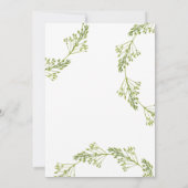 Invitation Typographie botanique de mariage juste célébré Pos (Dos)