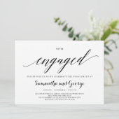 Invitation Typographie branchée nous sommes engagés fiançaill (Debout devant)