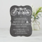 Invitation Typographie Chalkboard Retro Bicyclette construite (Debout devant)