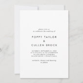 Invitation Typographie Chic Le Mariage De (Devant)