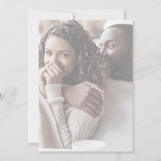 Invitation Typographie chic | Mariage Décontracté de photo dé (Dos)