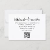 Invitation typographie chic moderne code qr photo mariage (Dos)