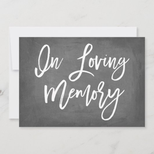 Invitation Typographie Chic Tableau Noir Impression En Souven (Devant)
