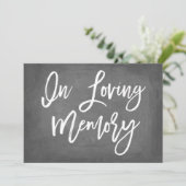 Invitation Typographie Chic Tableau Noir Impression En Souven (Debout devant)