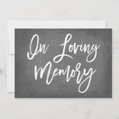 Invitation Typographie Chic Tableau Noir Impression En Souven (Dos)