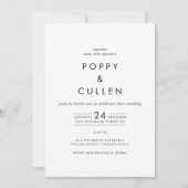 Invitation Typographie Chic Tout en un Mariage (Devant)