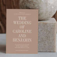 Typographie classique élégant Mariage de cacao élé