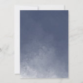 Invitation Typographie classique Marine Blue Smoke Sweet 16 (Dos)