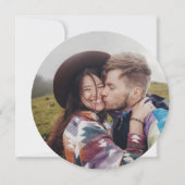 Invitation Typographie classique simple et photo Mariage mini (Dos)