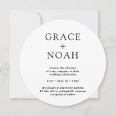 Invitation Typographie classique simple et photo Mariage mini (Devant)