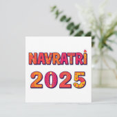 Invitation Typographie colorée du festival "NAVRATRI 2025" (Debout devant)